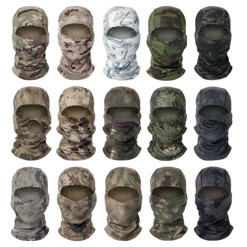 Paintball Mask Airsoft Mask Full Face Mask Tactical Balaclava Veil Camo Military - Picture 3 of 57
