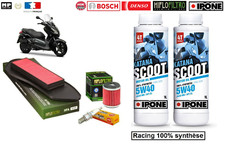Emptying pack filter Hiflofilto spark plug 2L oil IPONE 5W40 Yamaha Xmax 125
