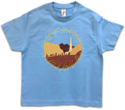 RING FELLOWSHIP Kids Boys T-Shirt Lord of Moria the Rings Frodo Sauron Gandalf