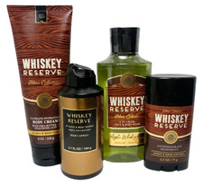 Bath and Body Works 4 Pc WHISKEY RESERVE Men's Collection FREE SHIP
