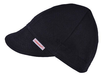 NWT Welding Cap Welders Hat Comeaux Caps Solid Black Reversible 2000 Sized
