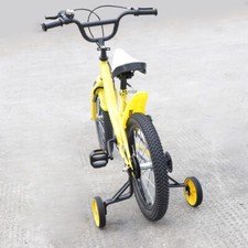 16inch Kids Bike Wheels Bicycle Height Adjustable Yellow For Boys Girls Children