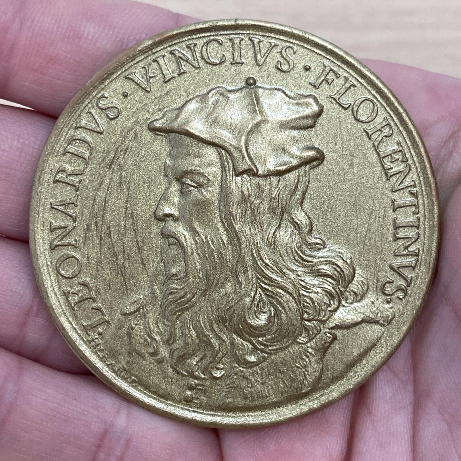 Médaille Léonard De Vinci Leonardus Vincius Florentinus