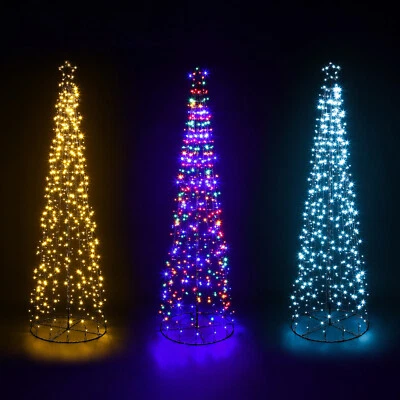 AKA CHRISTMAS CONE TREE DECORATION LIGHTS STAR TOPPER XMAS INDOOR & OUTDOOR