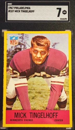 1967 PHILADELPHIA #107 MICK TINGELHOFF SGC 7 NM HOF