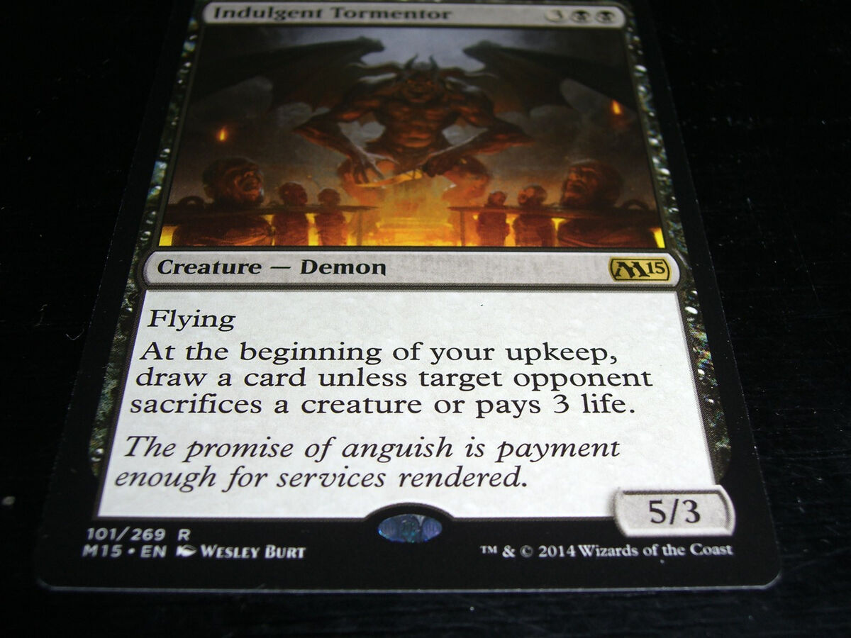 Indulgent Tormentor 1x FOIL MTG M15 Core Set Rare MINT black demon Indulgent Tormentor 1x FOIL MTG M15 Core Set Rare MINT black demon