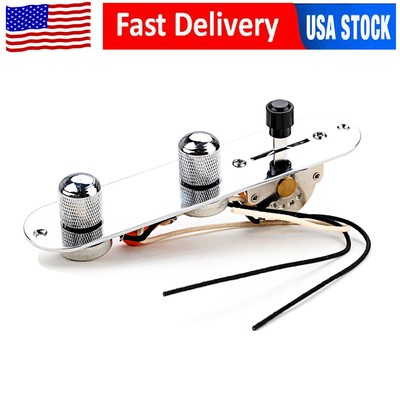 Large Potentiometer Guitar Control Plate 3 Way Switch Knob Sets for Tele TL USA