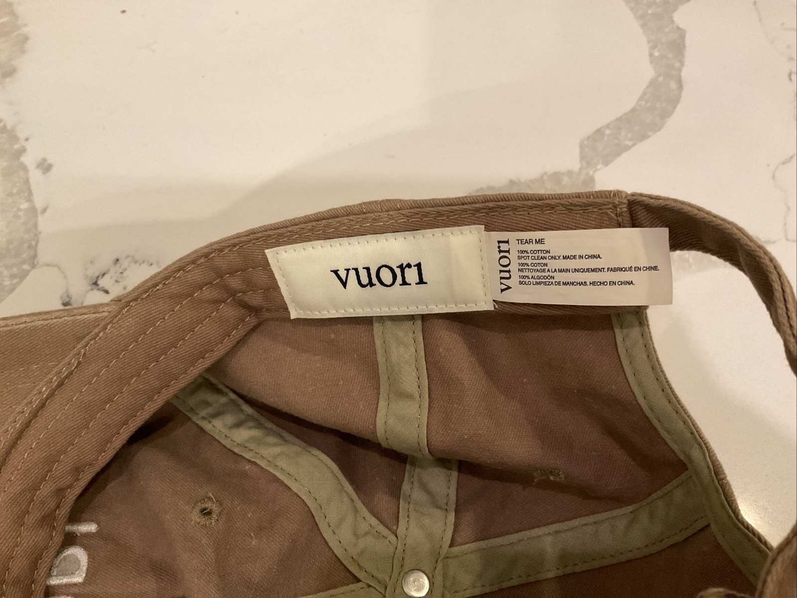 Vuori Hat Adult Adjustable Camel Brown Tan Unisex Boyfriend Ball Cap New NWT $40 image 3