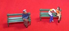 Park Benches 4 Lot with 6 Seated Figures - HO Scale — photo 4