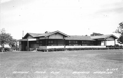 Postcard RPPC Nebraska Beatrice Field Club D-203 1940s 23-3028