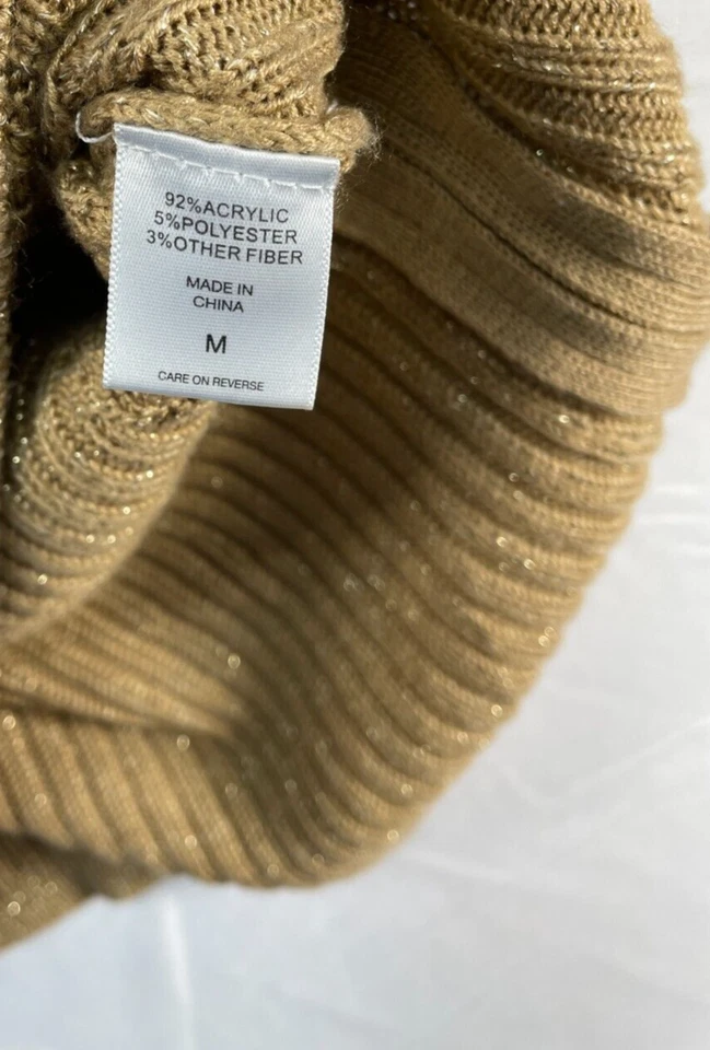 Suéter New York and Co Mujer Talla Mediana Dorado Brillante Metálico Foto 4 de 4