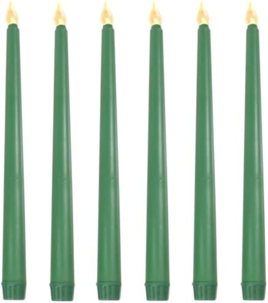 Artibetter 6 candele colorate con luce tremolante a LED, senza fiamma, candelabr