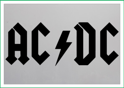 Ac dc logo mylar stencil, 190 micron reusuable flexible stencil | eBay UK