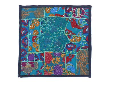 Patchwork Indisch Handarbeit Dekor Vintage Kissenbezüge Couch Kissenbezug Hül...