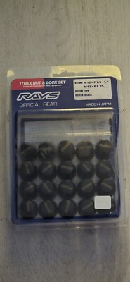 Rays 17 Hex Nut & Lock Set Official. M12xP1.5 Japan Scm435 Chromium Molybdenum