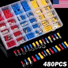 480pcs Wire Terminals Crimp Connectors Electrical Terminals Kit Automotive Wire