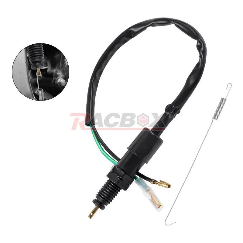 2X Interruptor de luz de freno trasero para motocicleta/con resorte universal para Honda Yamaha Foto 3 de 4