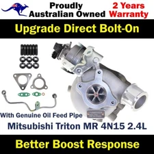 Turbo Pros Billet Turbo+Genuine Oil Feed Pipe For Mitsubishi Triton MR 4N15 2.4L