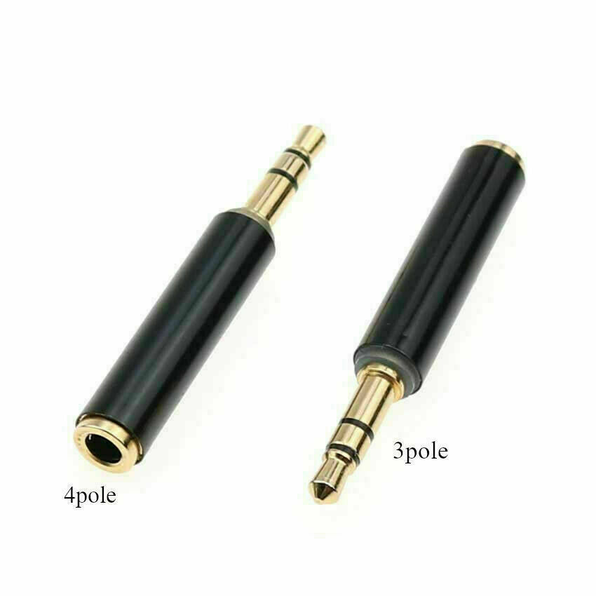 TRRS Pole to TRS Pole male Female Microphone Jack Converter  Adapter