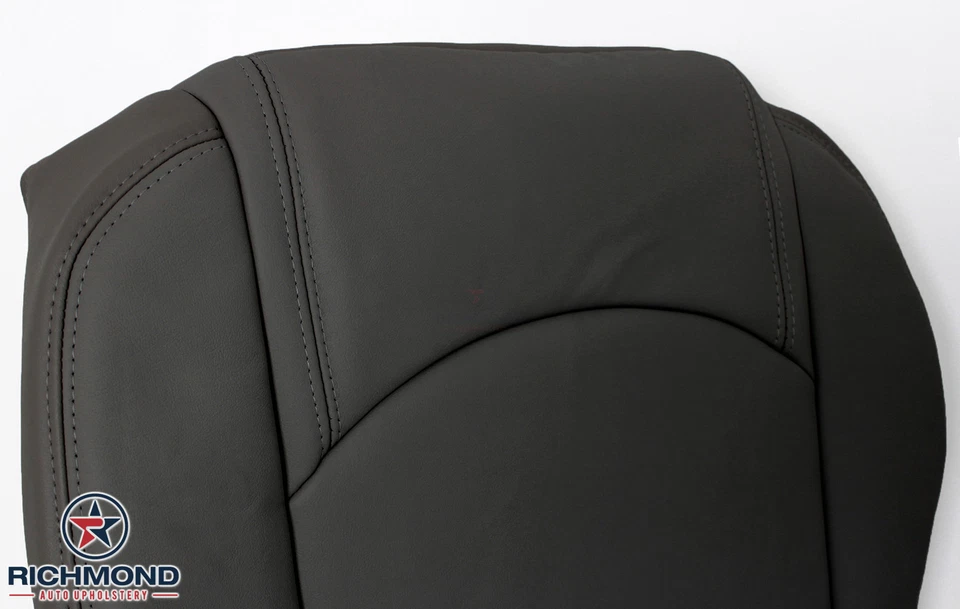 Cubierta de asiento de cuero de repuesto inferior del lado del conductor Saturn Outlook 2007-2010 negra Foto 4 de 4