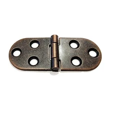 Small oval sewing machine Hinge - Antique Copper Plated Steel  Humidor Hinge