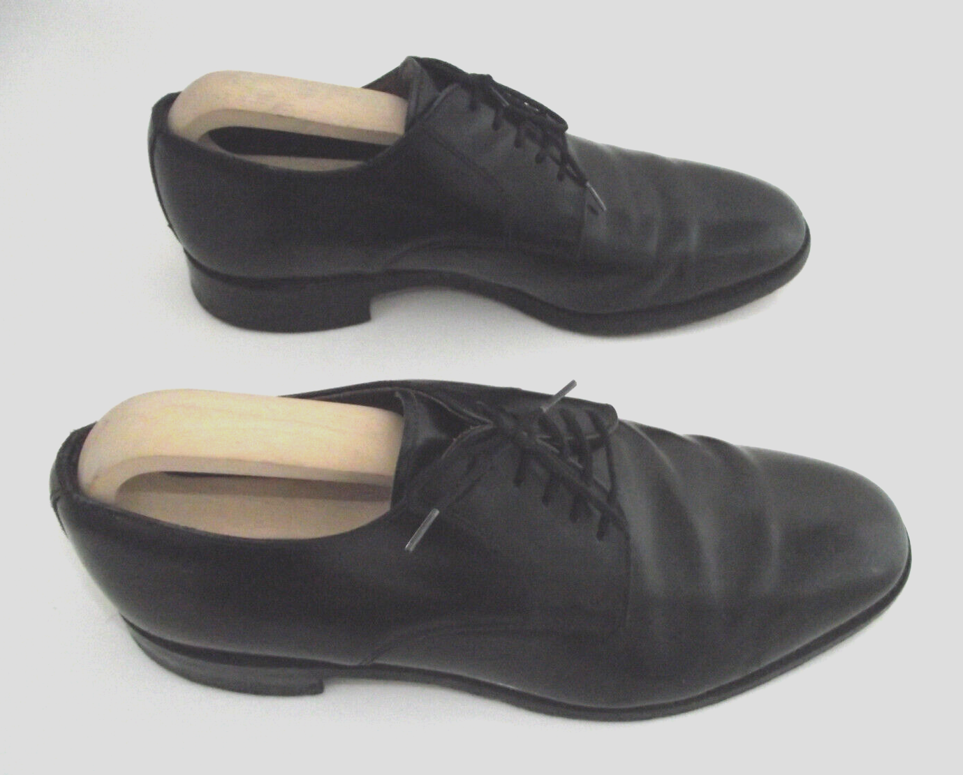 SAOLA Scarpa derby Loake 205B nera con suola lucida alta e pelle UK7 US8 EU41