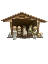 Vintage HOMCO Children's Christmas Nativity Set 11 Pieces Pastels