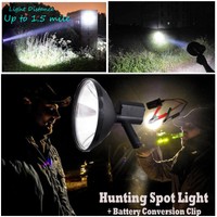 100w 9 Hid Xenon H3 Grip Hunting Spotlight 6000k Up To 1.5 Mile + Battery Clip 100w 9 Hid Xenon H3 Grip Hunting Spotlight 6000k Up To 1.5 Mile + Battery Clip