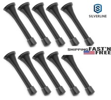 10 Pack Black Door Spring Stopper with Bumper Rubber Tip Stopper