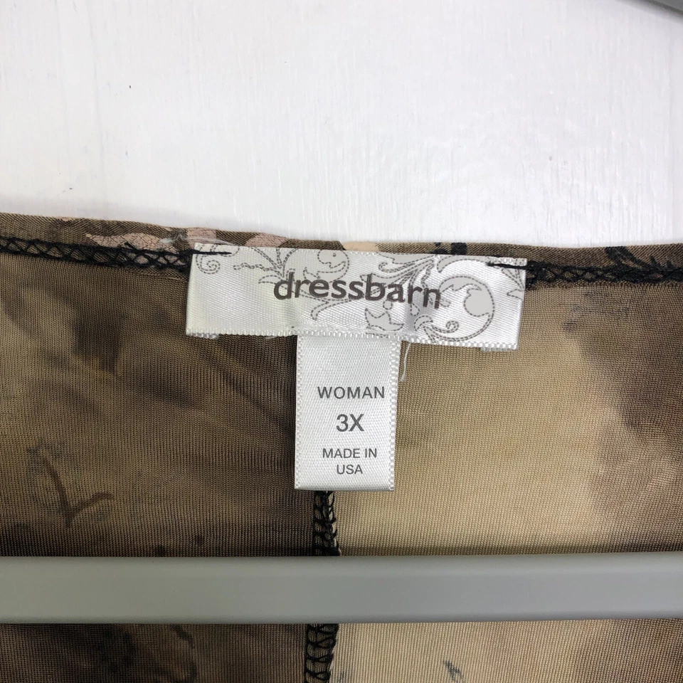 Camisa Dressbarn para mujer 3X oscura tachonada mordedura de tiburón dobladillos asimétricos caprichoso Foto 4 de 4