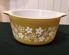 Pyrex #473 Spring Blossom Crazy Daisy 1 Qt Casserole Mixing Bowl EUC