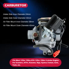 Carburetor Fuel Carb For GY6 125cc 150cc 4 stroke Scooters ATVs Taotao SunL Tank