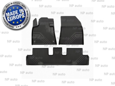NEW LHD BLACK RUBBER FLOOR MATS ALL WEATHER FOR CITROEN C4 PICASSO 2013-2018