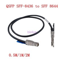 External SAS Cable QSFP SFF-8436 to SFF-8644 Hybrid HD Mini SAS Cable 0.5/1/2M