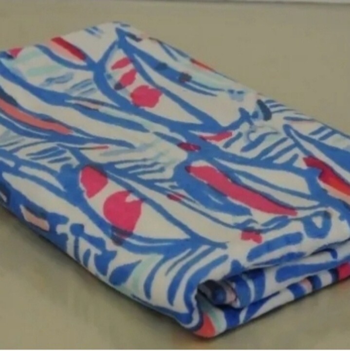 NWT Lilly Pulitzer Red Right Return Beach Tote And (2) Two Towels New RARE! HTF image 7