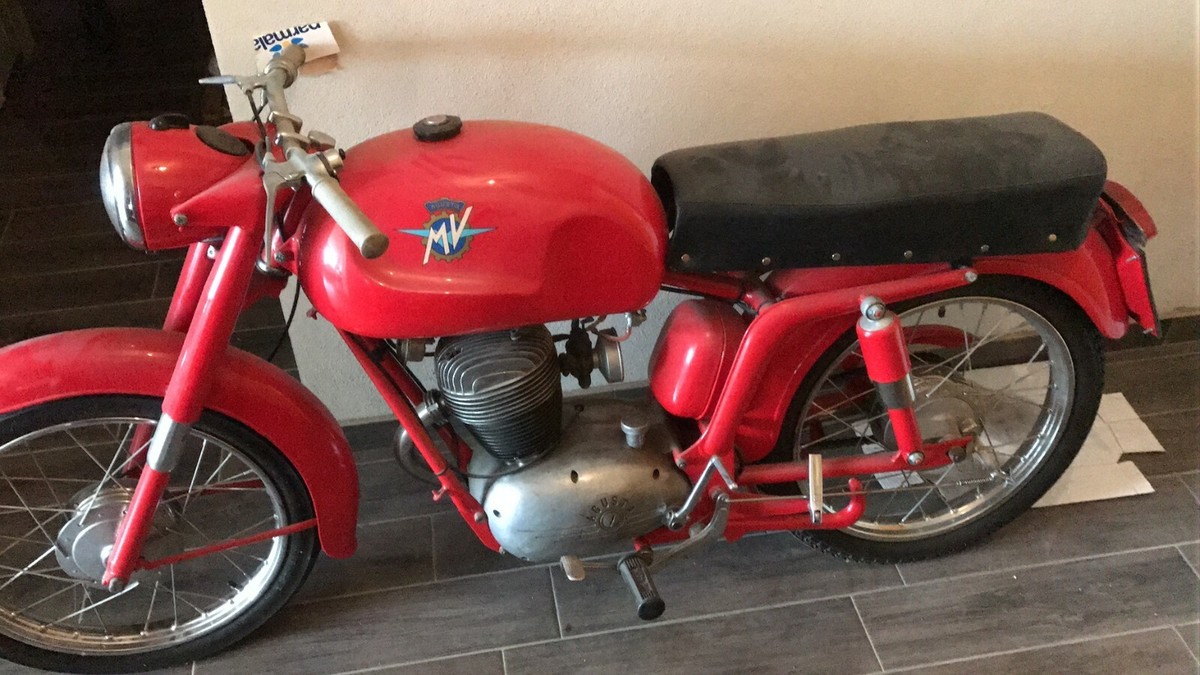 MOTO MV AGUSTA 125 CORSA RESTAURATA 1958 DOCUMENTI DA PASSAGGIO