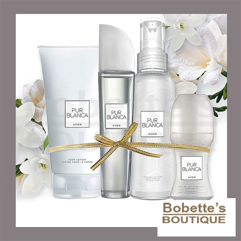Pur Blanca Avon Eau de Toilette Femme avec Brume Lait Corps et Déodorant