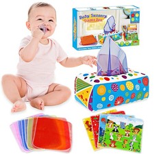 Baby Toys 6 to 12 Months - Baby Tissue Box Toys Montessori Toys for Babies 6-...