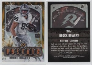 2024 Resurgence Voltaic Gold Power Surge Refractor /50 Brock Bowers Rookie RC