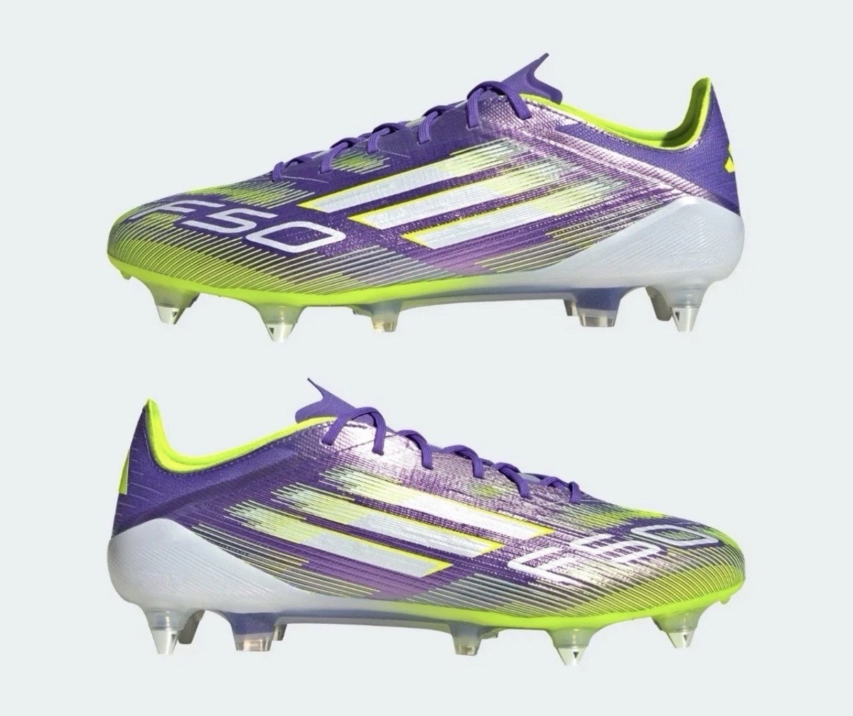 adidas F50 ELITE SG Soccer Cleats Purple Green JH7633 Mens Size 6