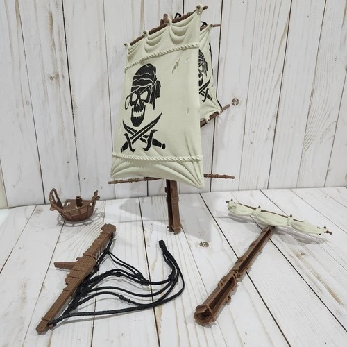 Vintage Playmobile Pirate Ship Sails  Incomplete Set