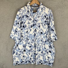 Callaway Opti-Dri Mens 2XL Golf Polo Shirt Button Logo Geometric Blue Abstract