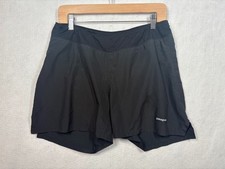 Patagonia Womens Strider Pro Shorts 57523 Black Brief Lined Athletic Size Medium