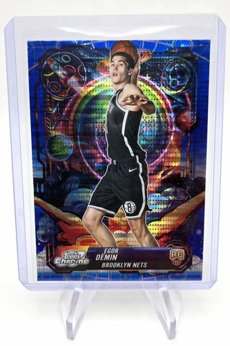 2025-26 Topps Chrome Cosmic BLUE MOON REFRACTOR /99 Egor Demin Propulsion ROOKIE