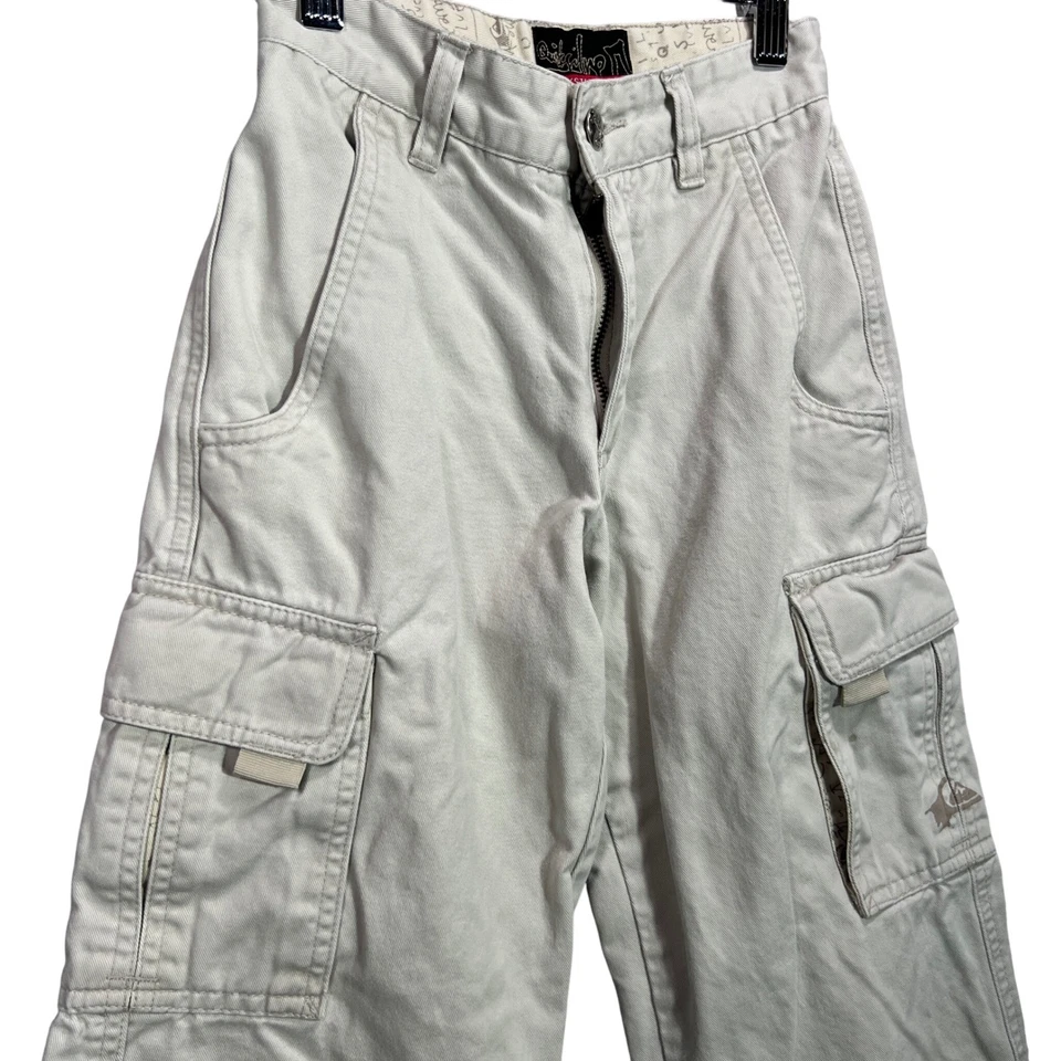 Pantalones cargo Quiksilver para niños holgados talla 8 ajustados Y2K años 90 patín Foto 2 de 4