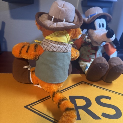 Disneyland Safari/Explorer Goofy And Tiger 12" Plush Vintage - Picture 4 of 6
