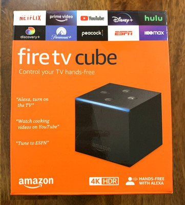 Fire TV Cube Alexa and 4K Ultra HD Streaming Media Player