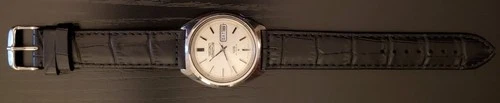 Vintage 1974 Seiko 5 Actus 6106-7520 23J Automatic S/S Watch, Original Bracelet