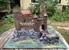 Very rare Warhammer scale original vintage Hausser Elastolin Burg model Castle