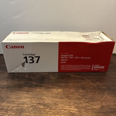 CANON Genuine Cartridge 137 Laser Printer Toner - Black SEALED Small Box Damage